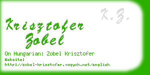 krisztofer zobel business card